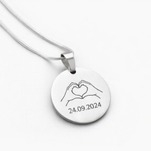 personalisierte edelstahlanhänger mit gravur